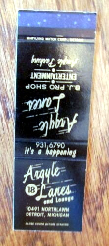 Ambassador Lanes (Argyle Lanes) - Matchbook